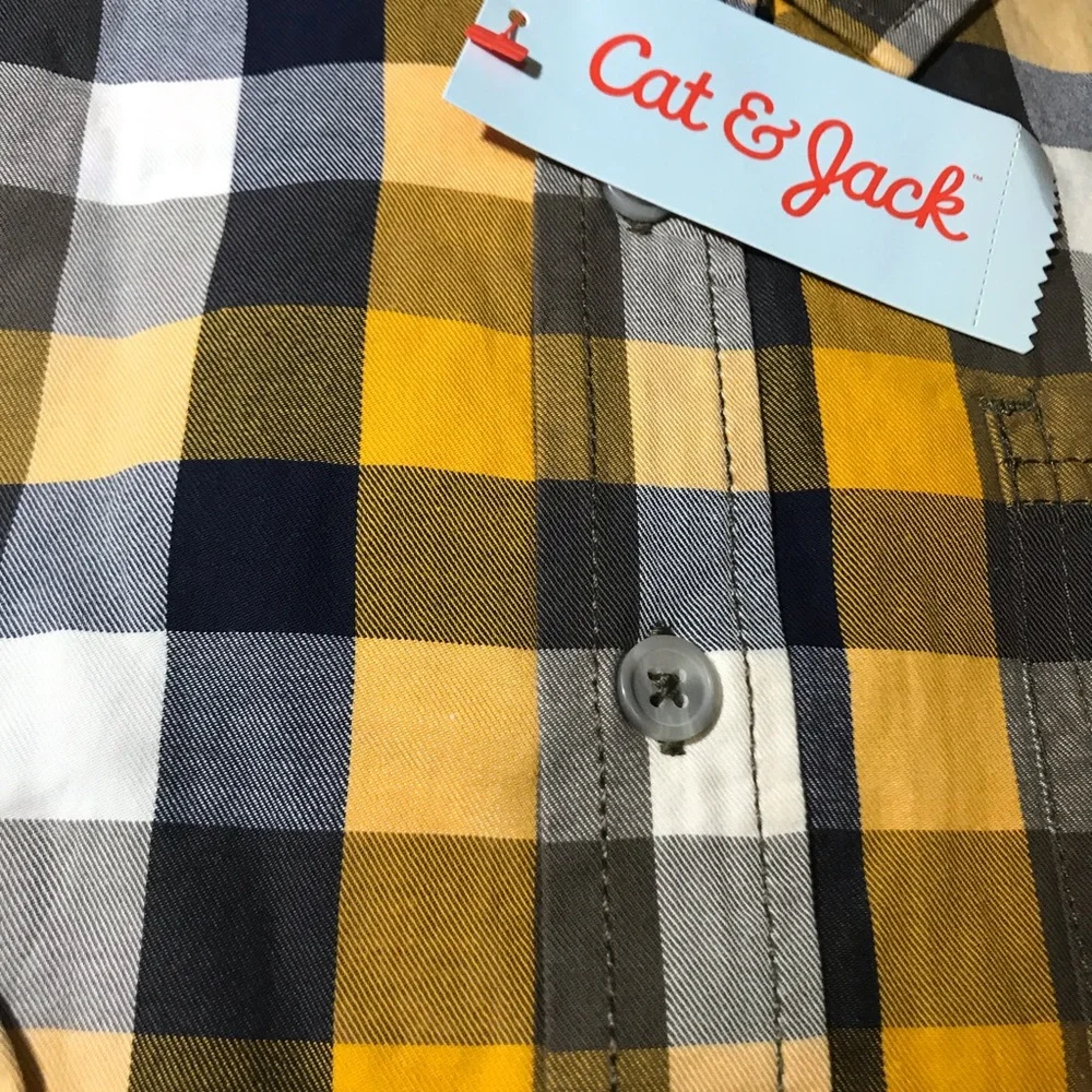 Retro Vintage Boys husky button down shirt  ✨HP🦖 Deadstock NWT kidcore academia